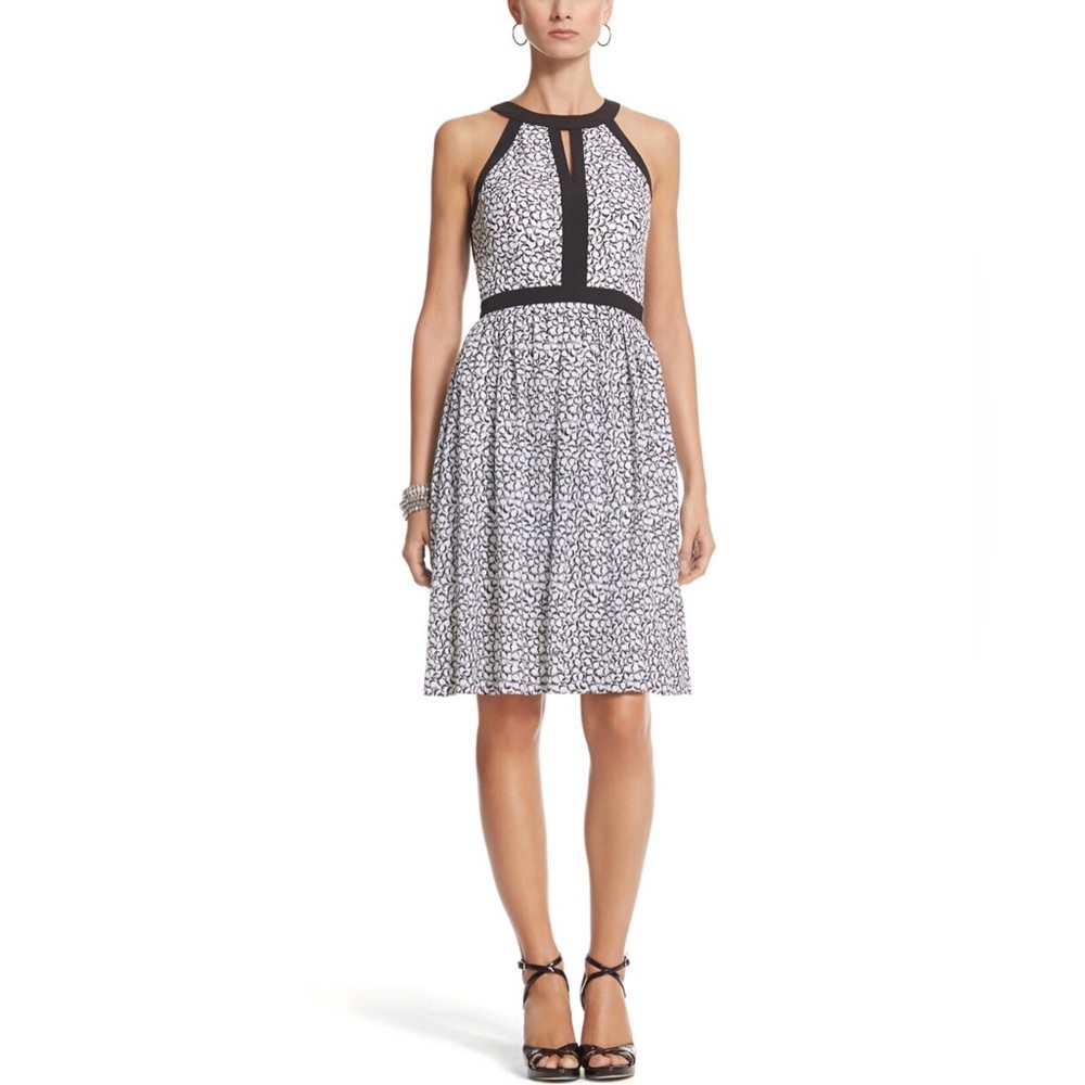 White House Black Market | Cut In Colorblock | Fit & Flare | Dress | Size 8